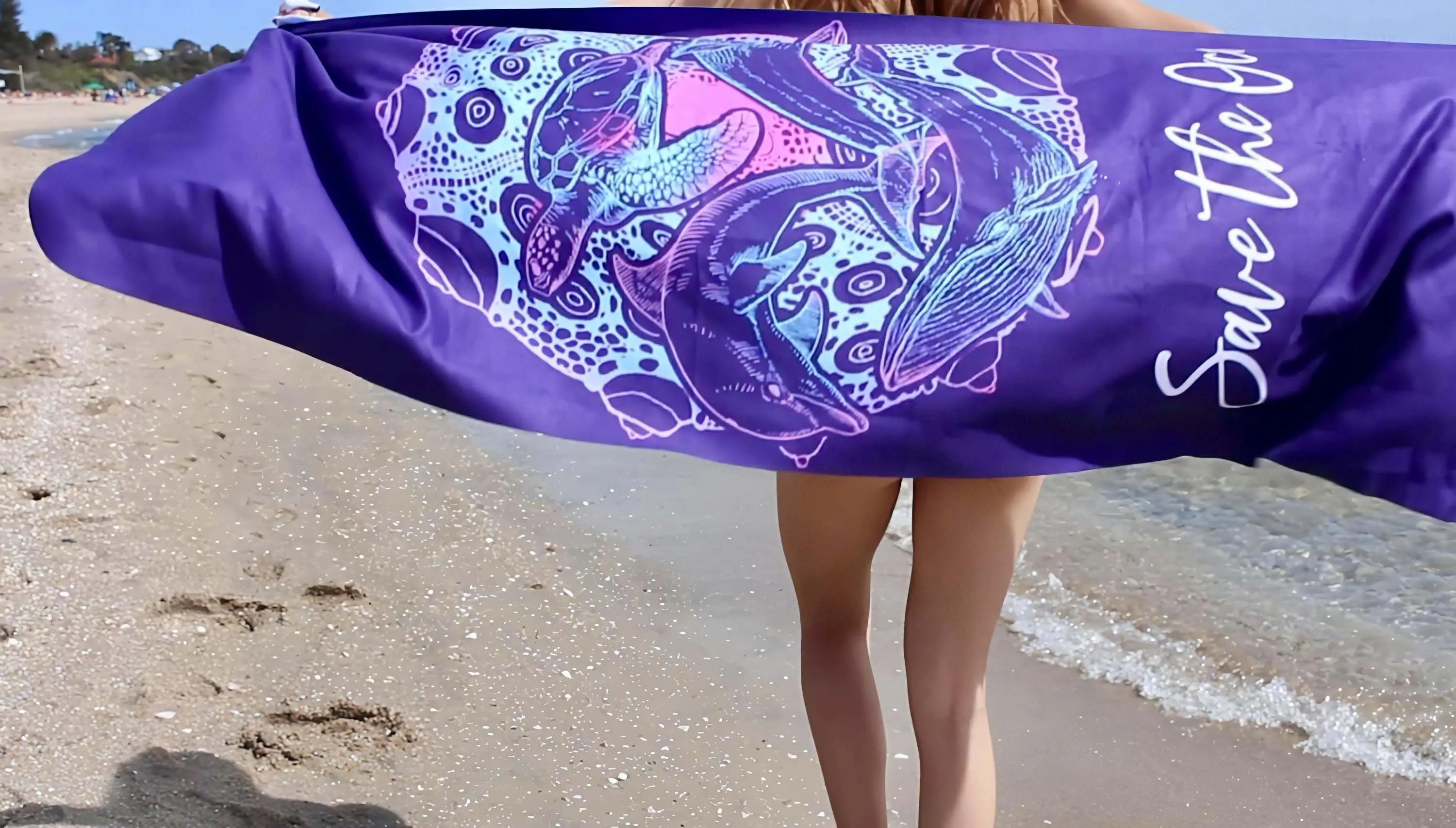 ECO-FRIENDLY SAVE THE OCEAN TOWEL