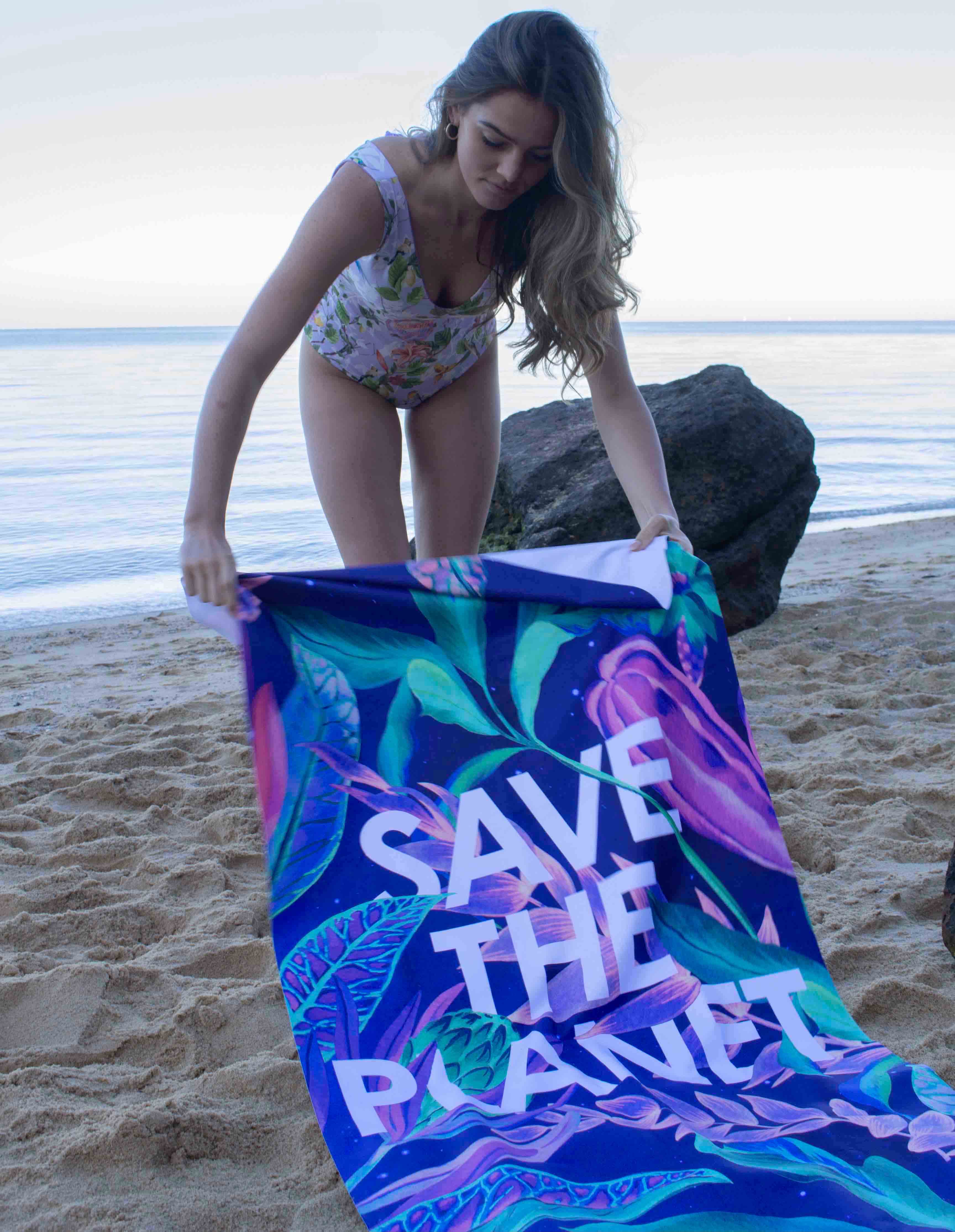 ECO-FRIENDLY SAVE THE PLANET TOWEL